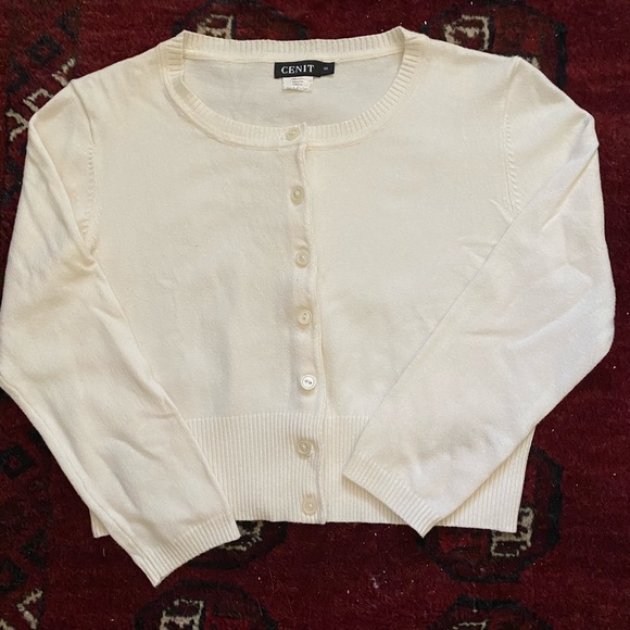 Sweaters - Cenit white/beige cardigan
